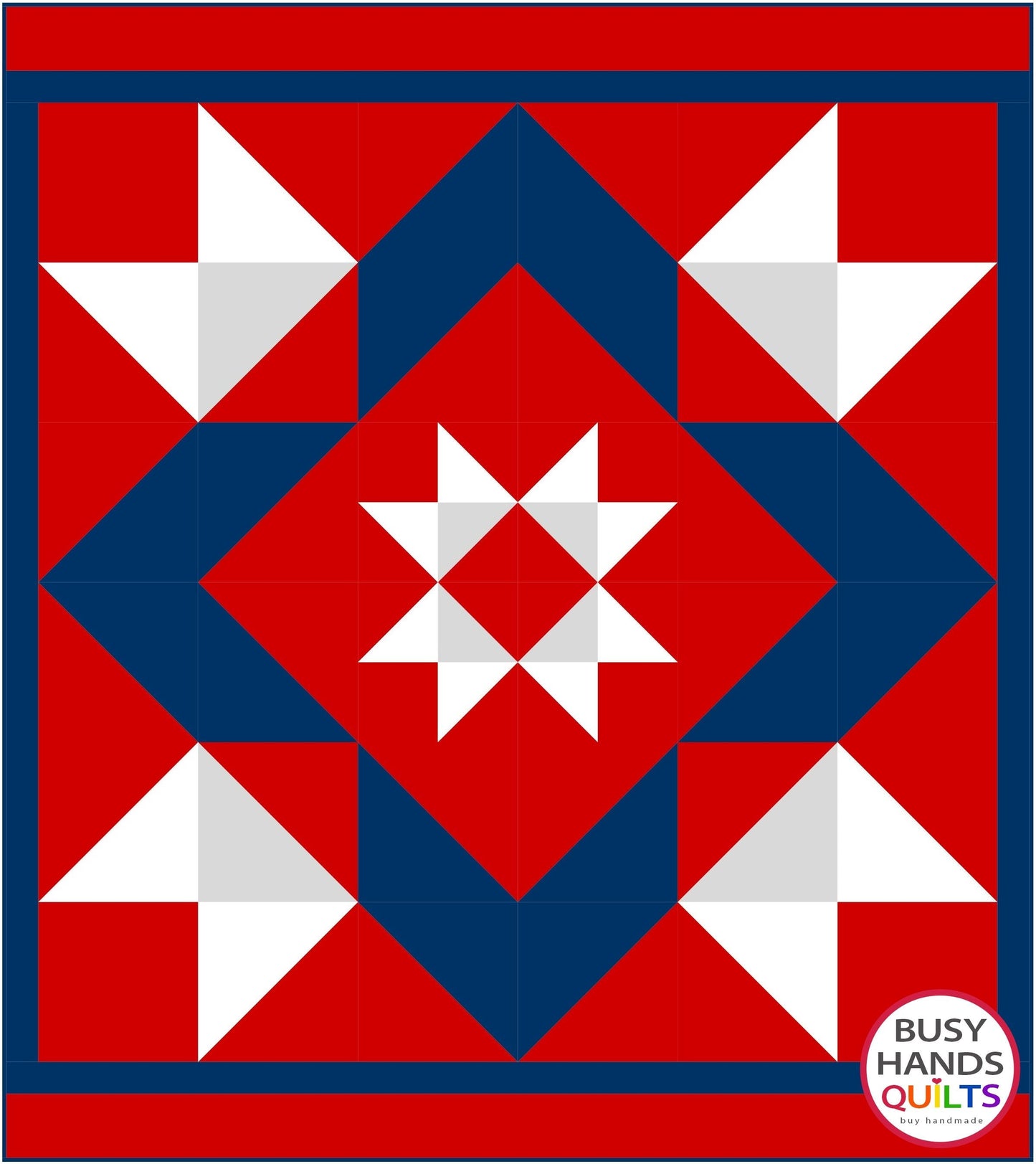 Giant Star Quilt Pattern PRINTED Busy Hands Quilts {$price}