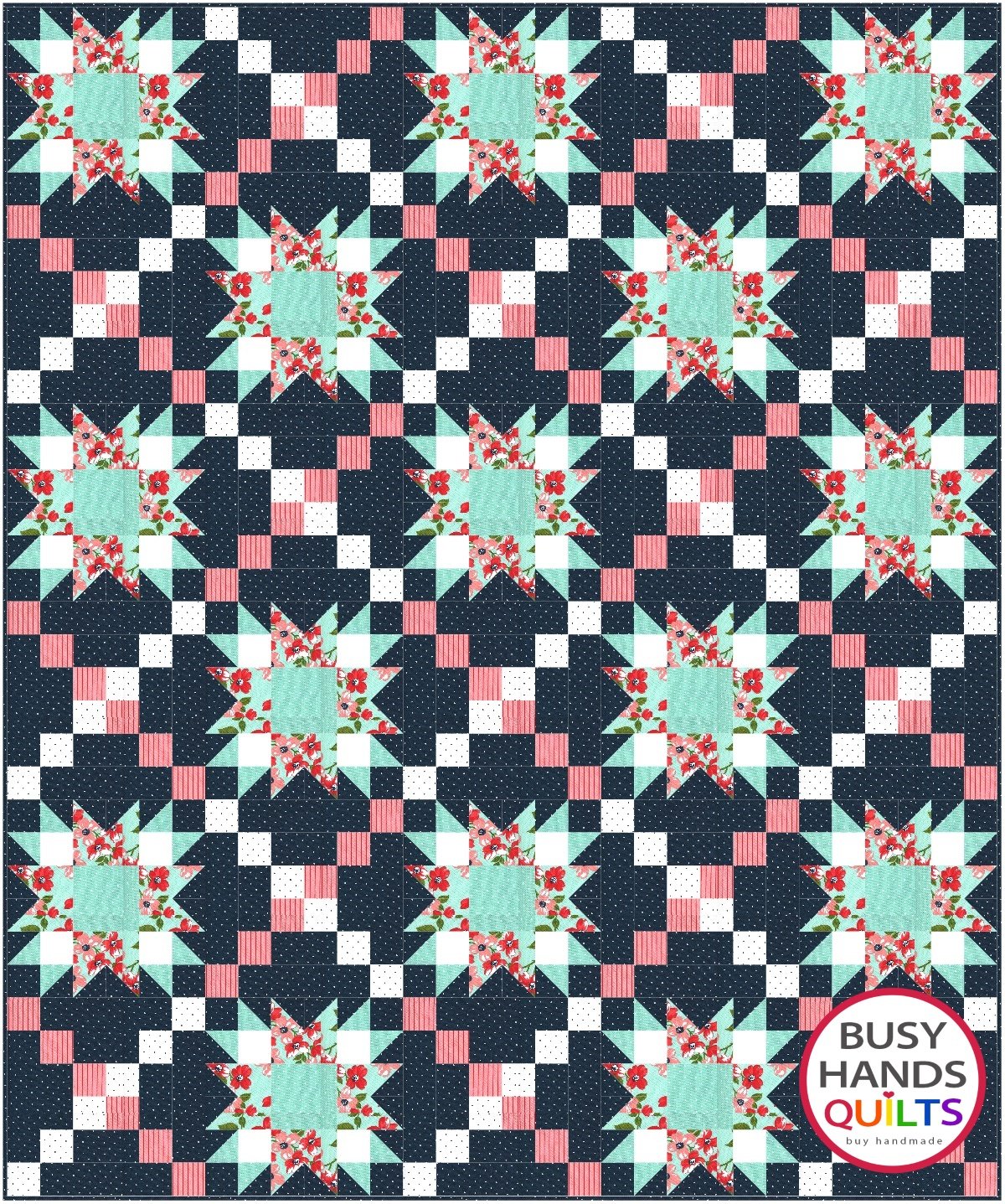 Shooting Stars Quilt Pattern PRINTED Busy Hands Quilts {$price}