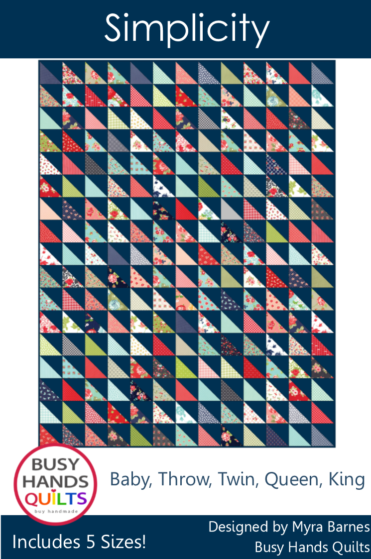 Simplicity Quilt Pattern PDF DOWNLOAD Busy Hands Quilts $12.99