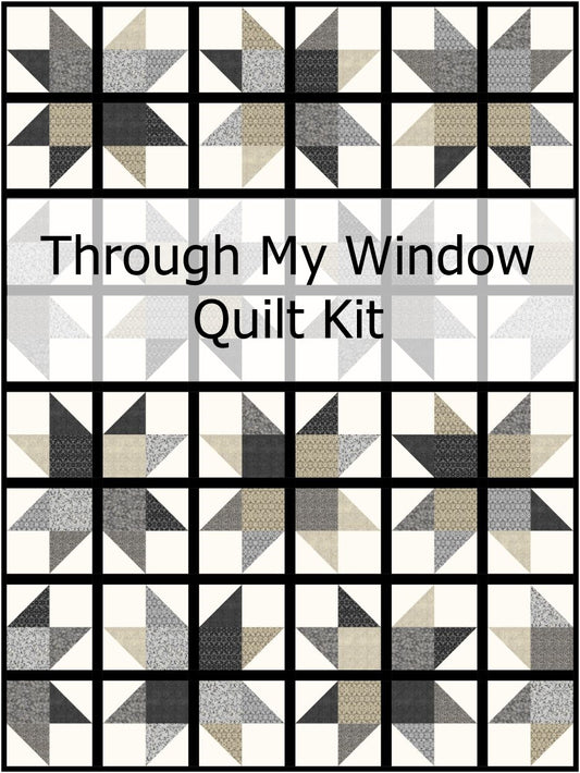 Through My Window Throw Quilt Kit in Sanctuary