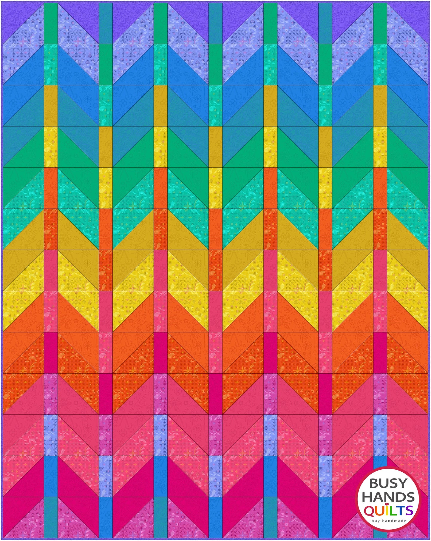 Ombre Mountains Quilt Pattern PDF DOWNLOAD Busy Hands Quilts $12.99