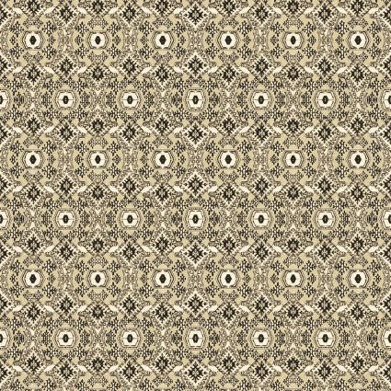 By the Yard - Boho Geo in Dark Butter in Sanctuary by Clothworks #509