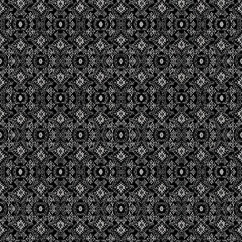 By the Yard - Boho Geo in Black in Sanctuary by Clothworks #517