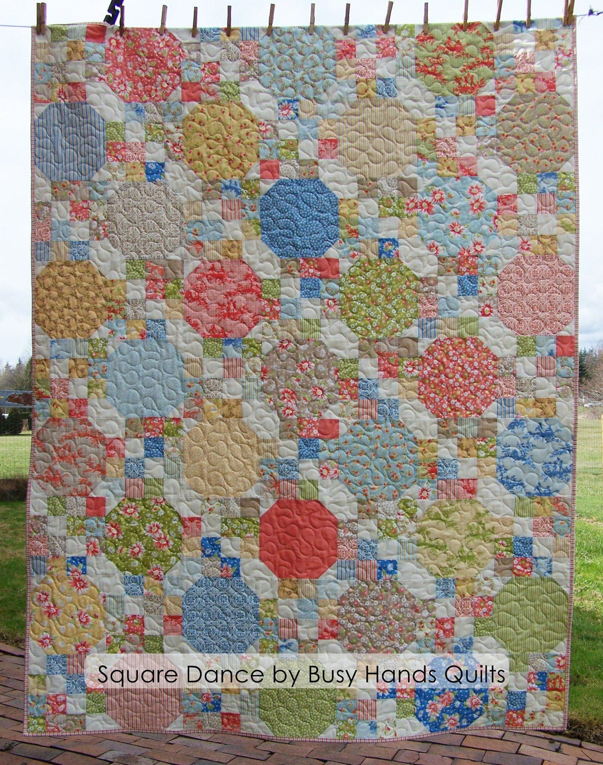 Square Dance Quilt Pattern PDF DOWNLOAD Busy Hands Quilts $12.99