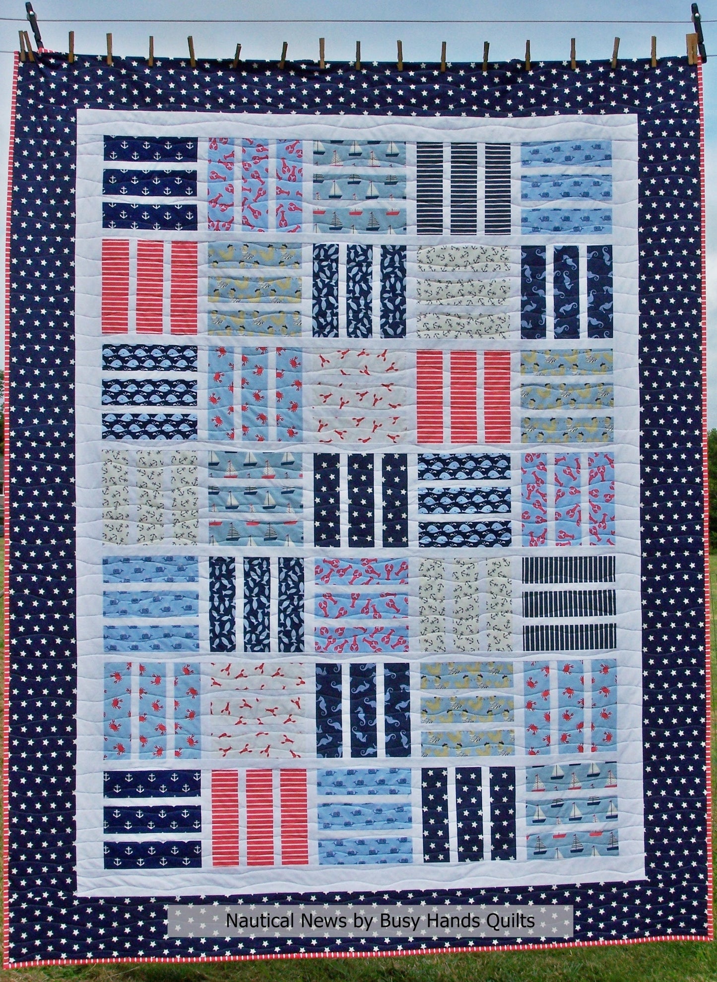 Nautical News Quilt Pattern PDF DOWNLOAD Busy Hands Quilts $12.99