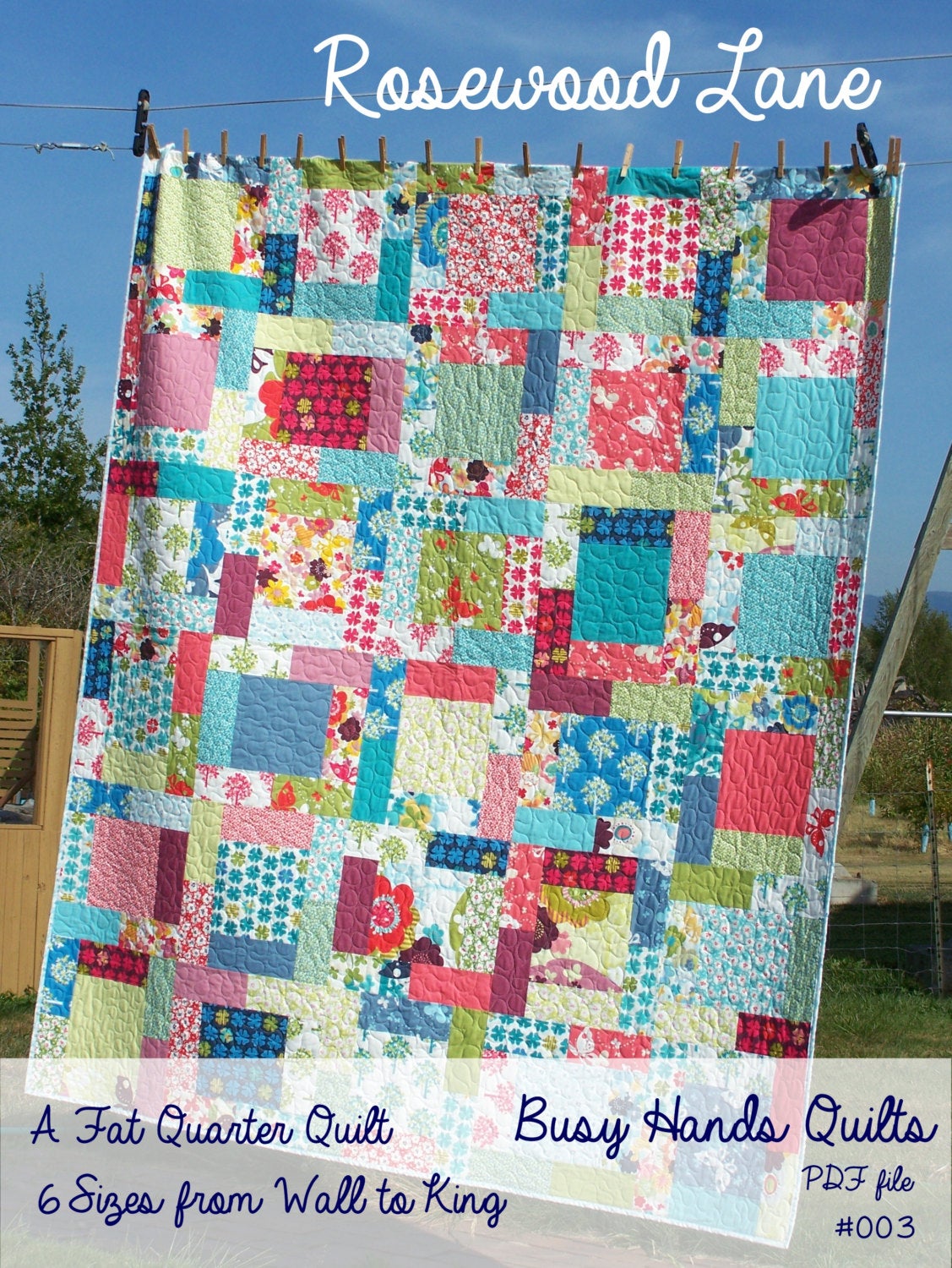 Rosewood Lane Quilt Pattern PDF DOWNLOAD Busy Hands Quilts $12.99