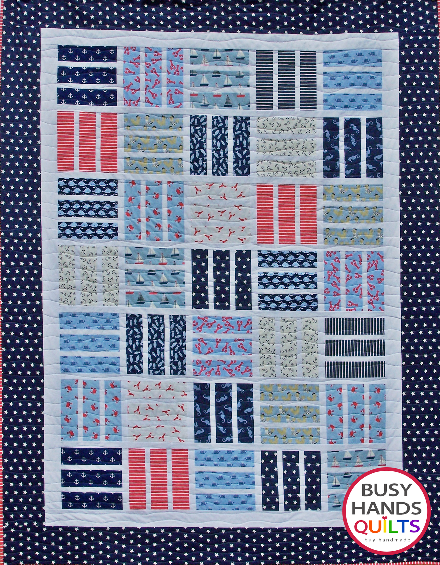 Nautical News Quilt Pattern PRINTED Busy Hands Quilts {$price}