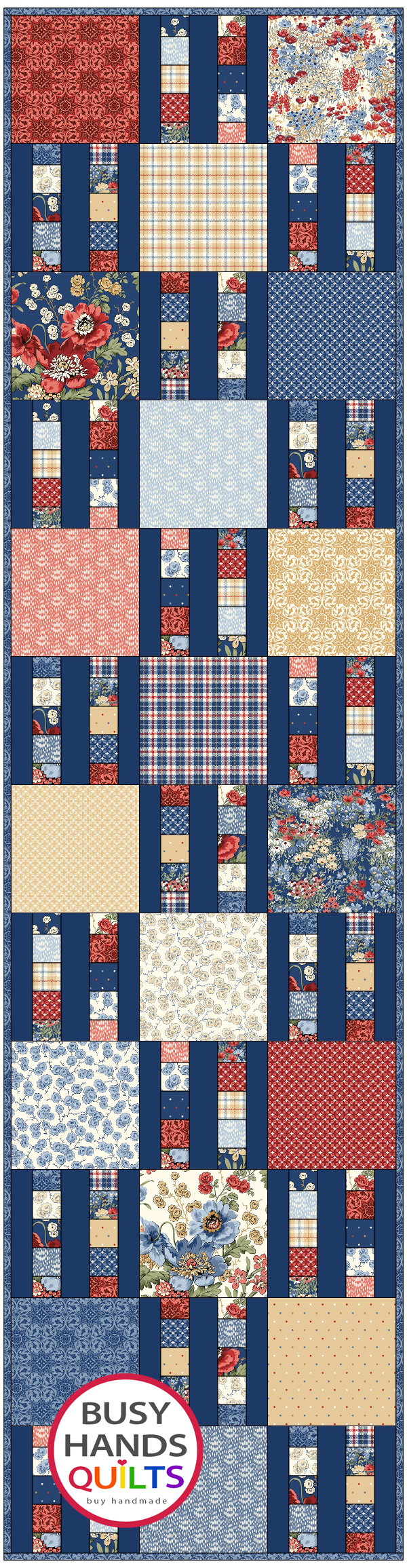 Mini Picket Fence Quilt Pattern PDF DOWNLOAD Busy Hands Quilts $12.99