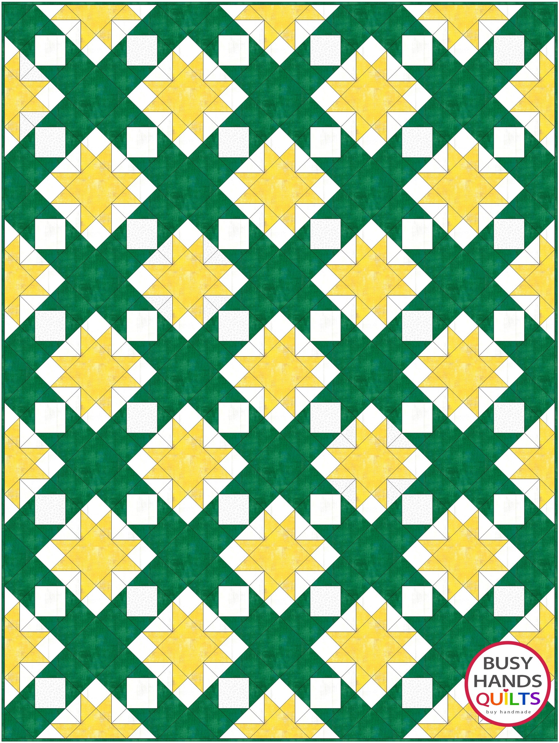 School Colors Quilt Pattern PRINTED Busy Hands Quilts {$price}
